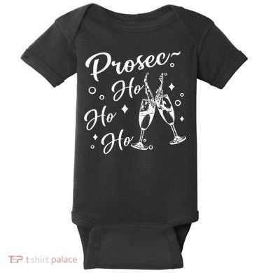 Funny Presecco Christmas Vacation Retro Prosec Ho Ho Ho Baby Bodysuit