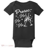 Funny Presecco Christmas Vacation Retro Prosec Ho Ho Ho Baby Bodysuit thumb 0