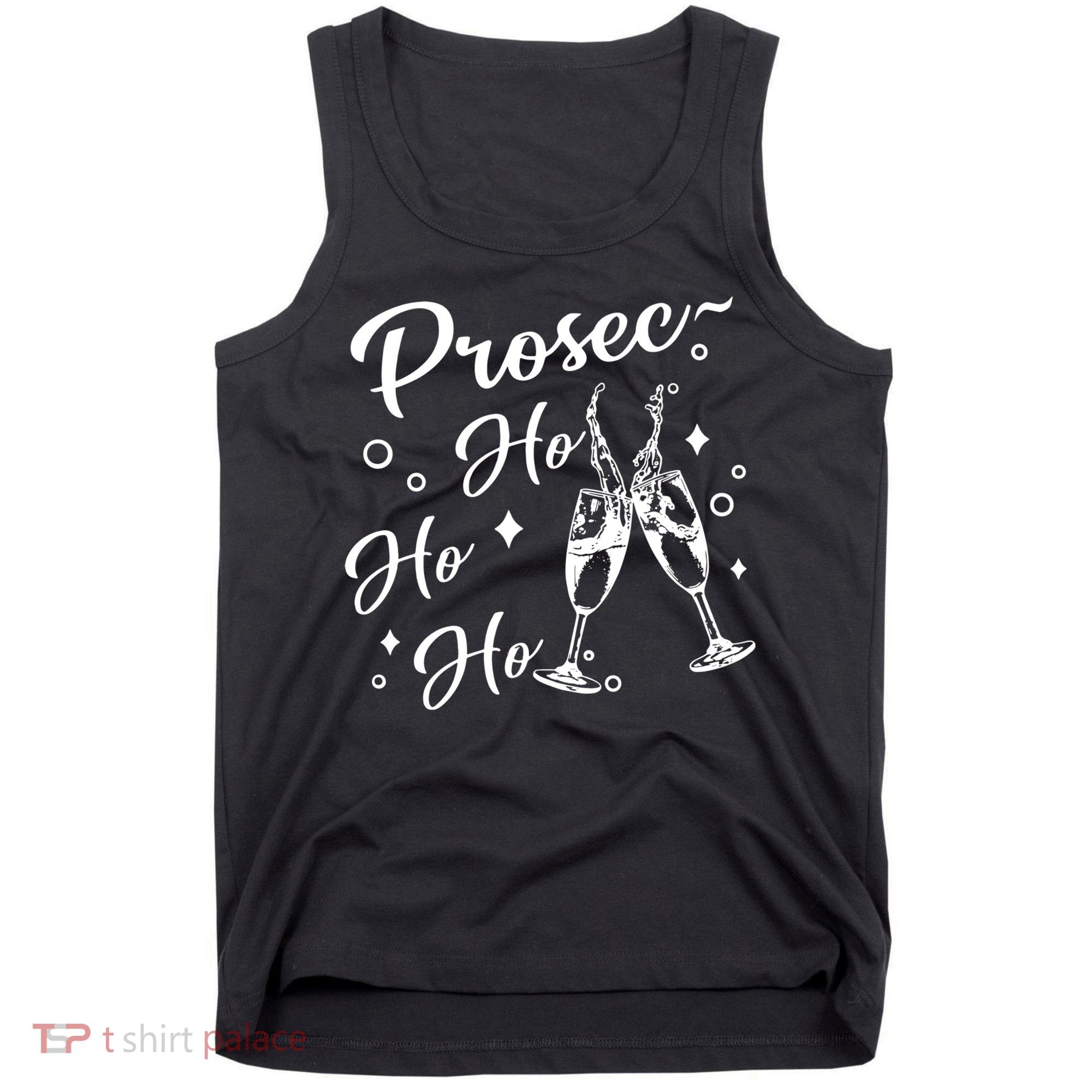 Funny Presecco Christmas Vacation Retro Prosec Ho Ho Ho Tank Top