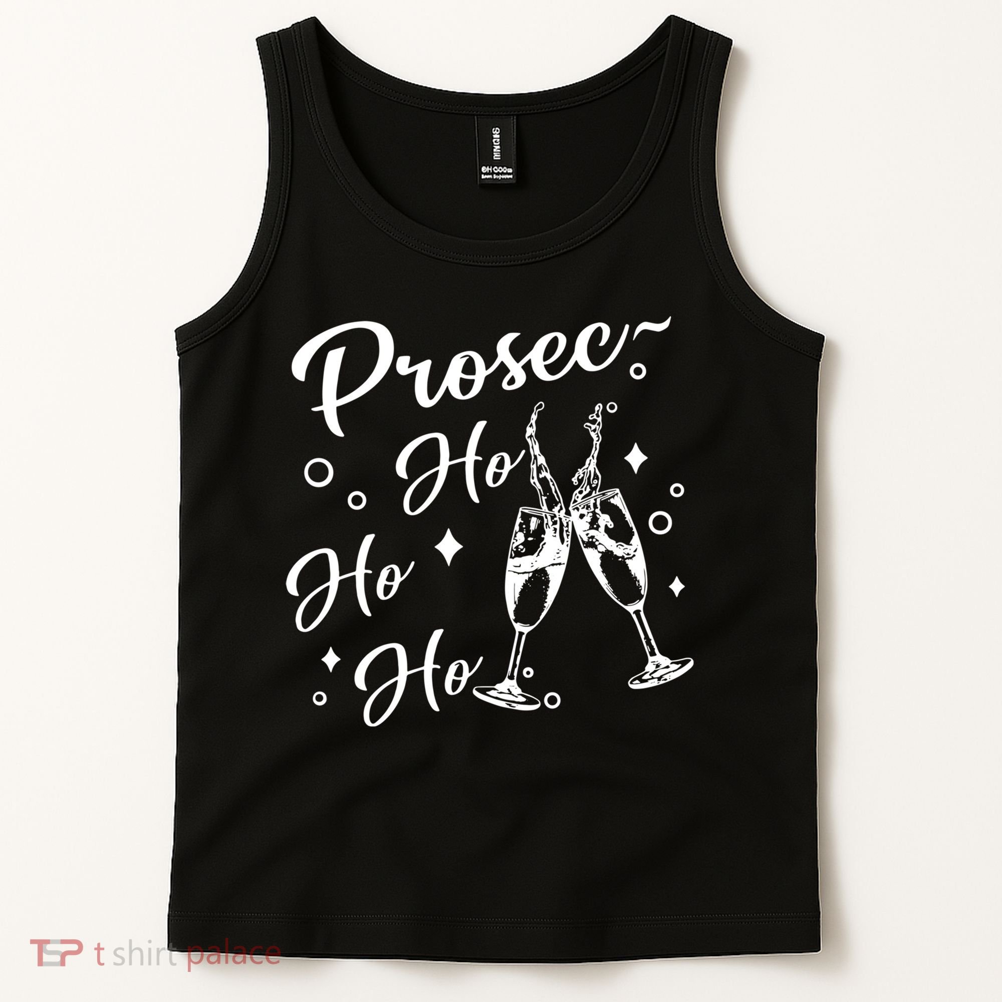 Funny Presecco Christmas Vacation Retro Prosec Ho Ho Ho Tank Top