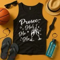 Funny Presecco Christmas Vacation Retro Prosec Ho Ho Ho Tank Top thumb 4