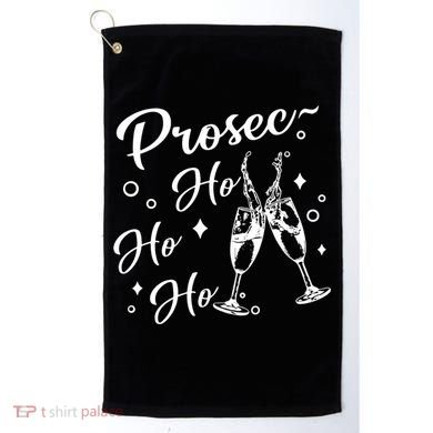 Funny Presecco Christmas Vacation Retro Prosec Ho Ho Ho Golf Towel