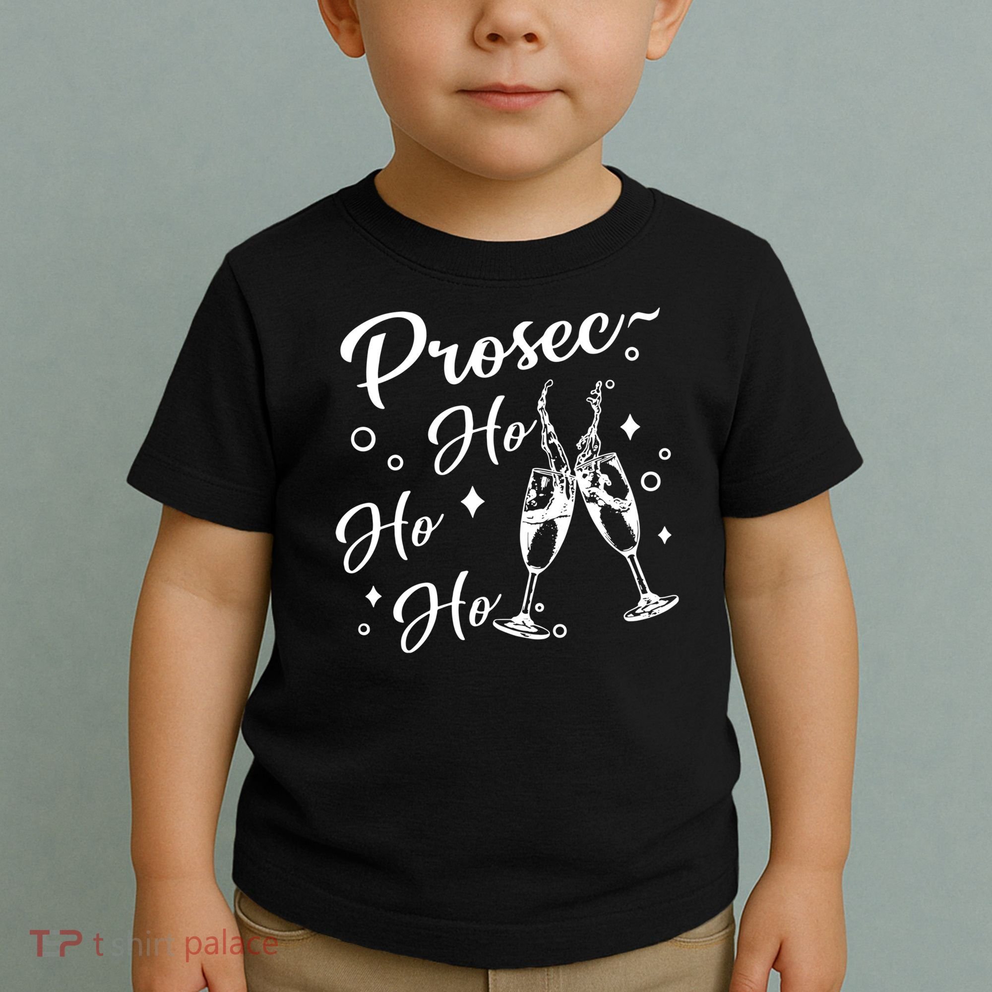 Funny Presecco Christmas Vacation Retro Prosec Ho Ho Ho Toddler T-Shirt