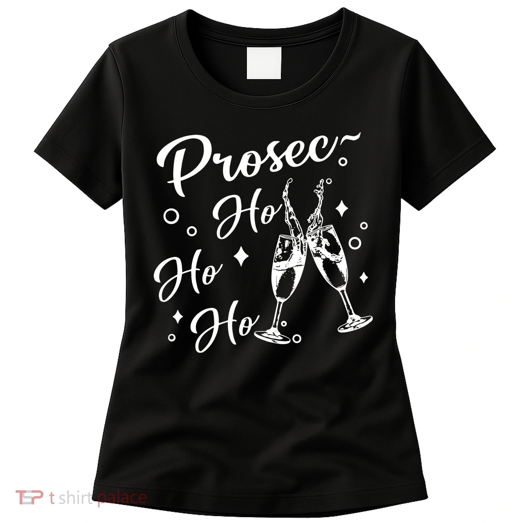 Funny Presecco Christmas Vacation Retro Prosec Ho Ho Ho Women's T-Shirt
