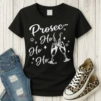 Funny Presecco Christmas Vacation Retro Prosec Ho Ho Ho Women's T-Shirt thumb 3