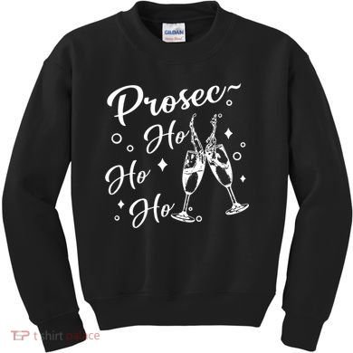 Funny Presecco Christmas Vacation Retro Prosec Ho Ho Ho Kids Sweatshirt