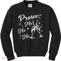 Funny Presecco Christmas Vacation Retro Prosec Ho Ho Ho Kids Sweatshirt thumb 0