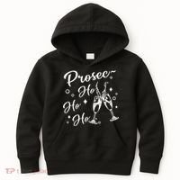 Funny Presecco Christmas Vacation Retro Prosec Ho Ho Ho Kids Hoodie thumb 0