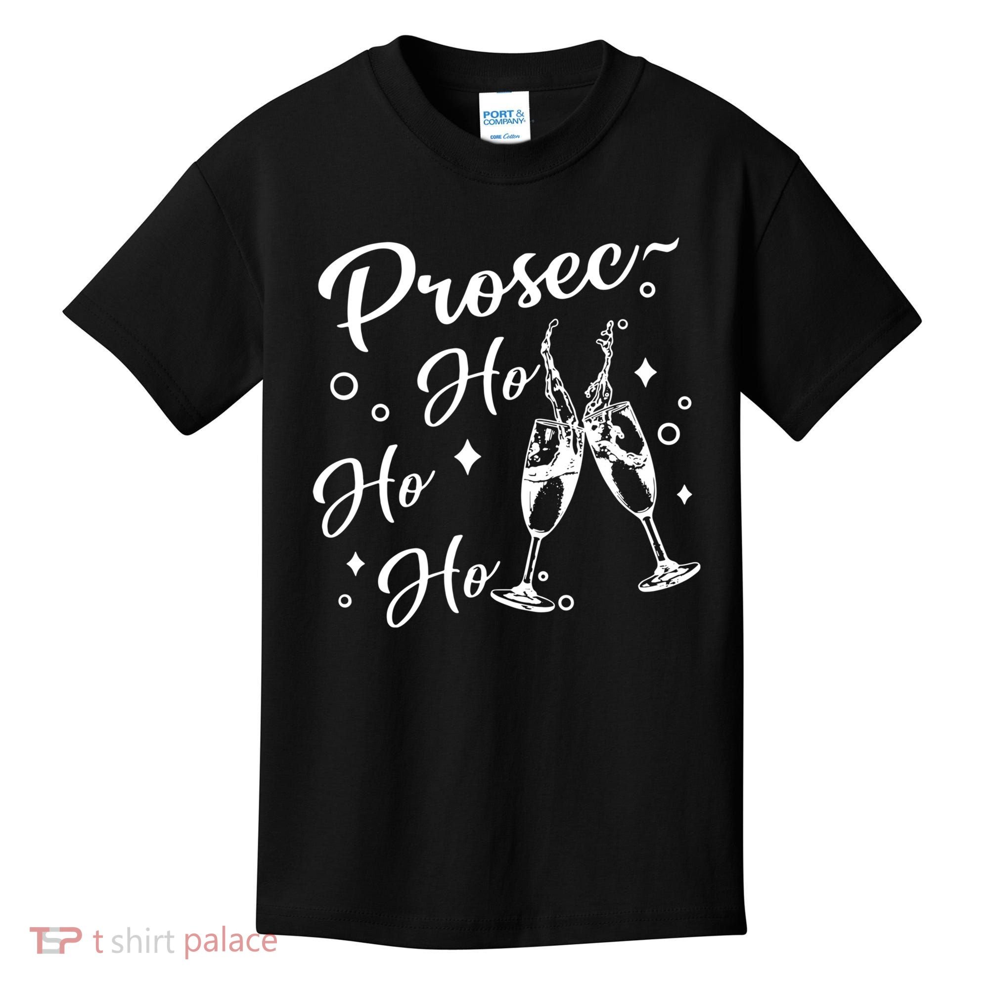Funny Presecco Christmas Vacation Retro Prosec Ho Ho Ho Kids T-Shirt