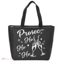 Funny Presecco Christmas Vacation Retro Prosec Ho Ho Ho Tote Bag thumb 0