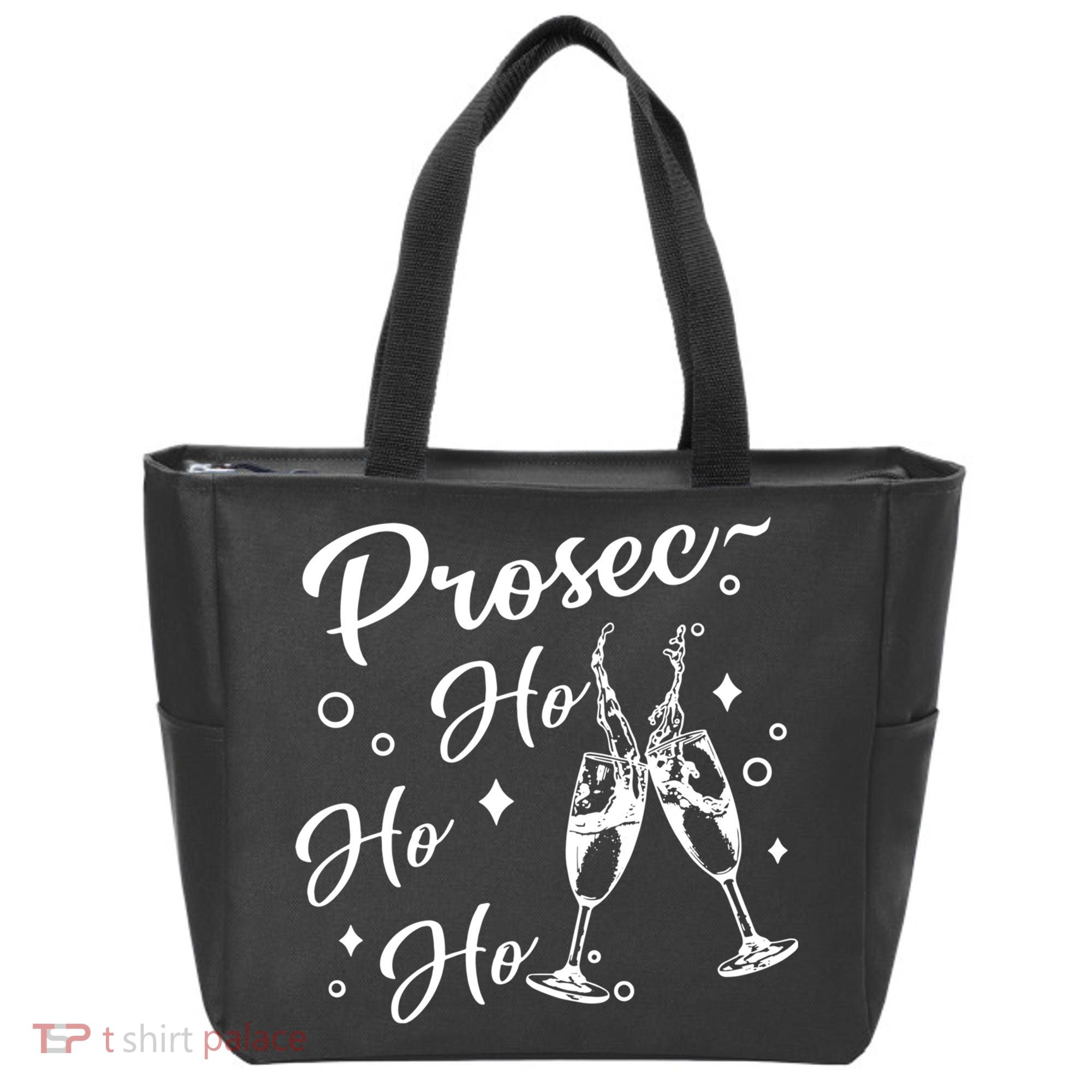 Funny Presecco Christmas Vacation Retro Prosec Ho Ho Ho Tote Bag