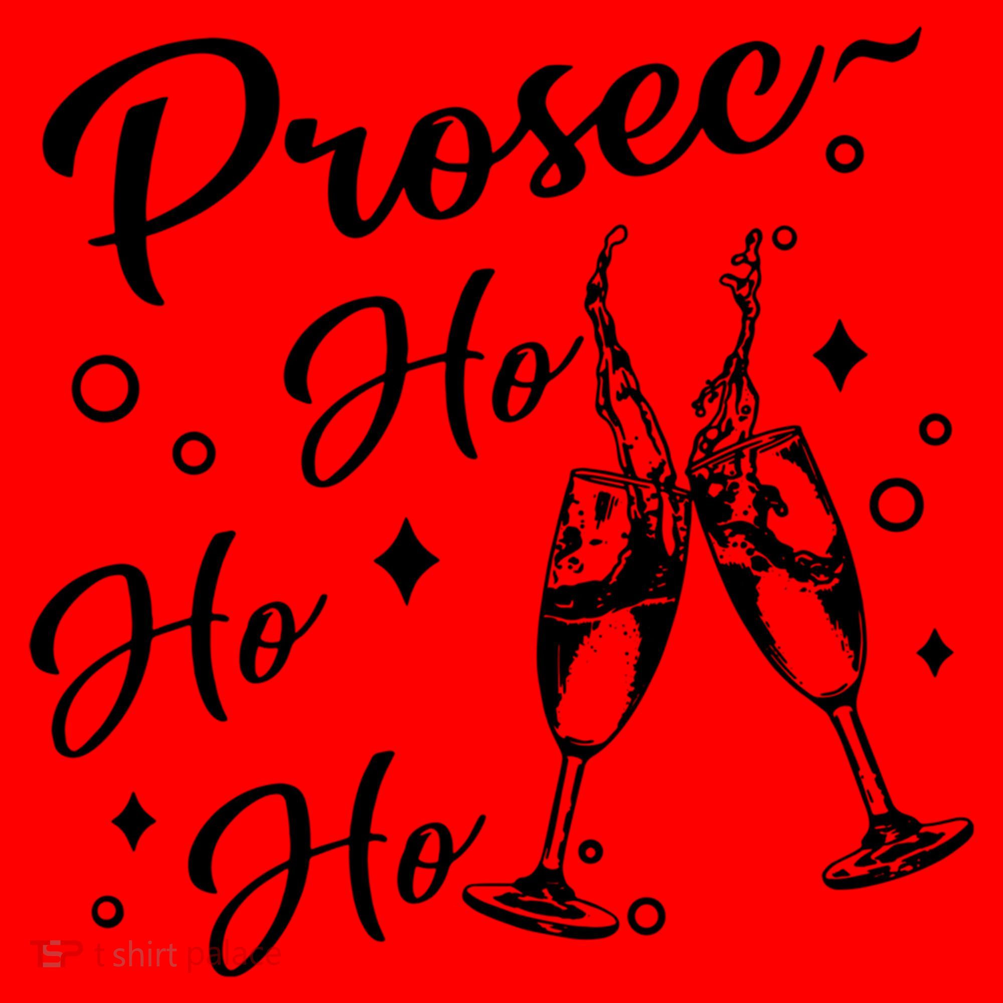 Funny Presecco Christmas Vacation Retro Prosec Ho Ho Ho Santa Hat