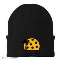 Fun Pickleball Cute Gift Happy Hour W/ Huge Pickleball Sunset Cute Gift Beanie thumb 0