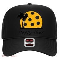 Fun Pickleball Cute Gift Happy Hour W/ Huge Pickleball Sunset Cute Gift Hat thumb 0
