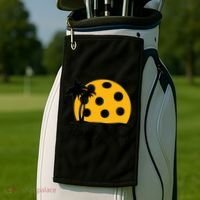 Fun Pickleball Cute Gift Happy Hour W/ Huge Pickleball Sunset Cute Gift Golf Towel thumb 2