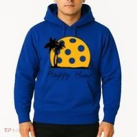 Fun Pickleball Cute Gift Happy Hour W/ Huge Pickleball Sunset Cute Gift Hoodie thumb 2