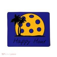 Fun Pickleball Cute Gift Happy Hour W/ Huge Pickleball Sunset Cute Gift Mousepad thumb 0