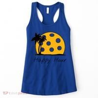 Fun Pickleball Cute Gift Happy Hour W/ Huge Pickleball Sunset Cute Gift Women's Tank Top thumb 0