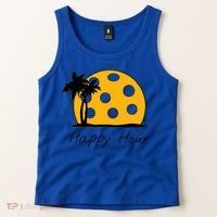 Fun Pickleball Cute Gift Happy Hour W/ Huge Pickleball Sunset Cute Gift Tank Top thumb 2