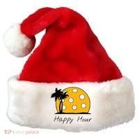 Fun Pickleball Cute Gift Happy Hour W/ Huge Pickleball Sunset Cute Gift Santa Hat thumb 0