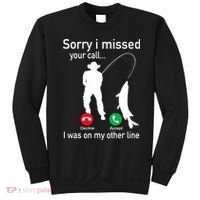 Fishing Phone Call With Fishing Line Funny Fish Fisherman Sweatshirt thumb 0