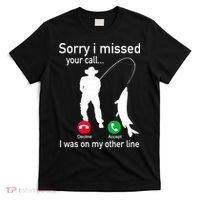 Fishing Phone Call With Fishing Line Funny Fish Fisherman T-Shirt thumb 0