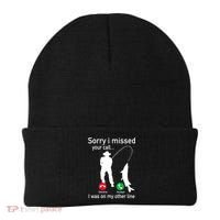 Fishing Phone Call With Fishing Line Funny Fish Fisherman Beanie thumb 0