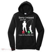 Fishing Phone Call With Fishing Line Funny Fish Fisherman Women's Hoodie thumb 0