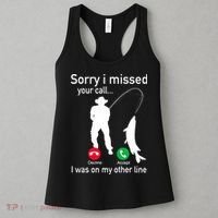 Fishing Phone Call With Fishing Line Funny Fish Fisherman Women's Tank Top thumb 3