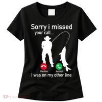 Fishing Phone Call With Fishing Line Funny Fish Fisherman Women's T-Shirt thumb 0