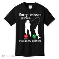 Fishing Phone Call With Fishing Line Funny Fish Fisherman Kids T-Shirt thumb 0
