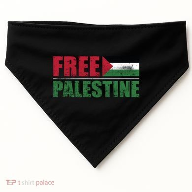 Free Palestine Cute Gift USA-Made Doggie Bandana