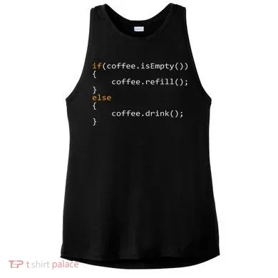 Funny Programmer Coffee Gift For Coders Ladies PosiCharge Tri-Blend Wicking Tank