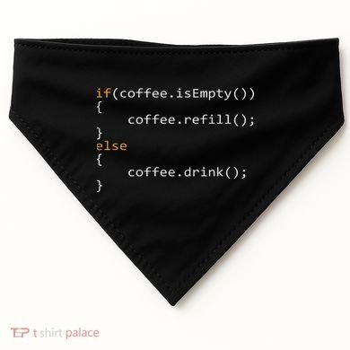 Funny Programmer Coffee Gift For Coders USA-Made Doggie Bandana