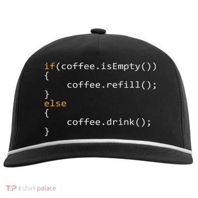 Funny Programmer Coffee Gift For Coders Comfort Colors Rope Cap Hat