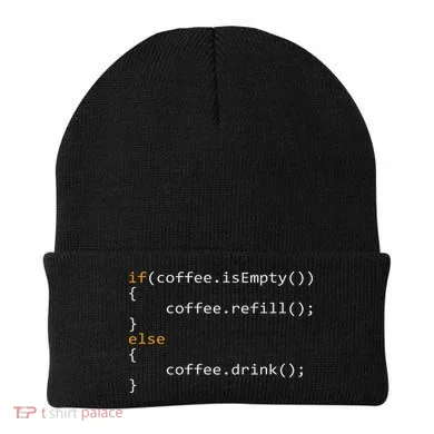 Funny Programmer Coffee Gift For Coders Beanie