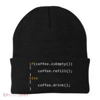 Funny Programmer Coffee Gift For Coders Beanie thumb 0