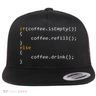Funny Programmer Coffee Gift For Coders Flat Bill Trucker Hat