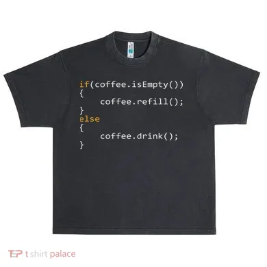 Funny Programmer Coffee Gift For Coders Urban Oversized Heavyweight T-Shirt