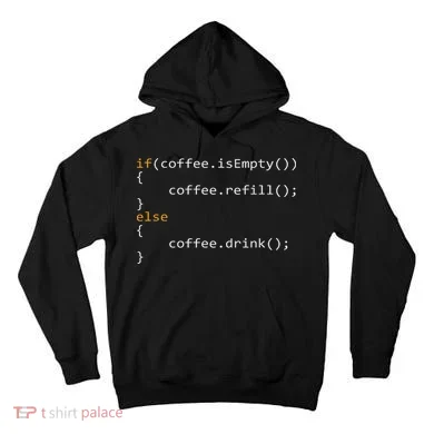 Funny Programmer Coffee Gift For Coders Tall Hoodie