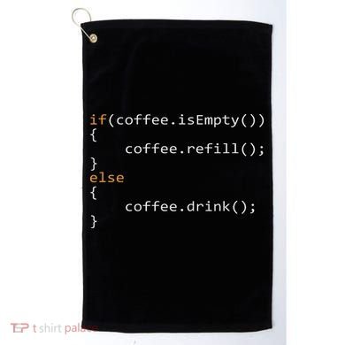 Funny Programmer Coffee Gift For Coders Golf Towel
