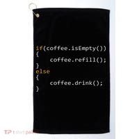 Funny Programmer Coffee Gift For Coders Golf Towel thumb 0