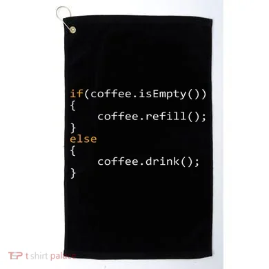 Funny Programmer Coffee Gift For Coders Golf Towel