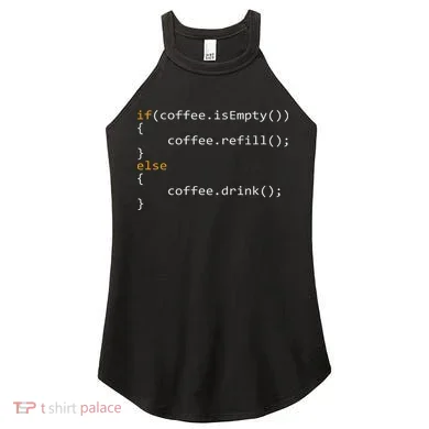 Funny Programmer Coffee Gift For Coders Women's Perfect Tri Rocker Tank