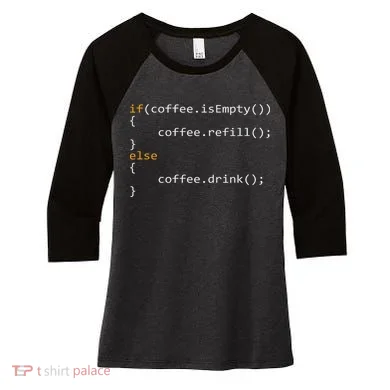 Funny Programmer Coffee Gift For Coders Women's Tri-Blend 3/4-Sleeve Raglan Shirt