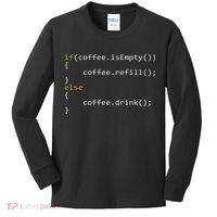 Funny Programmer Coffee Gift For Coders Kids Long Sleeve Shirt thumb 0