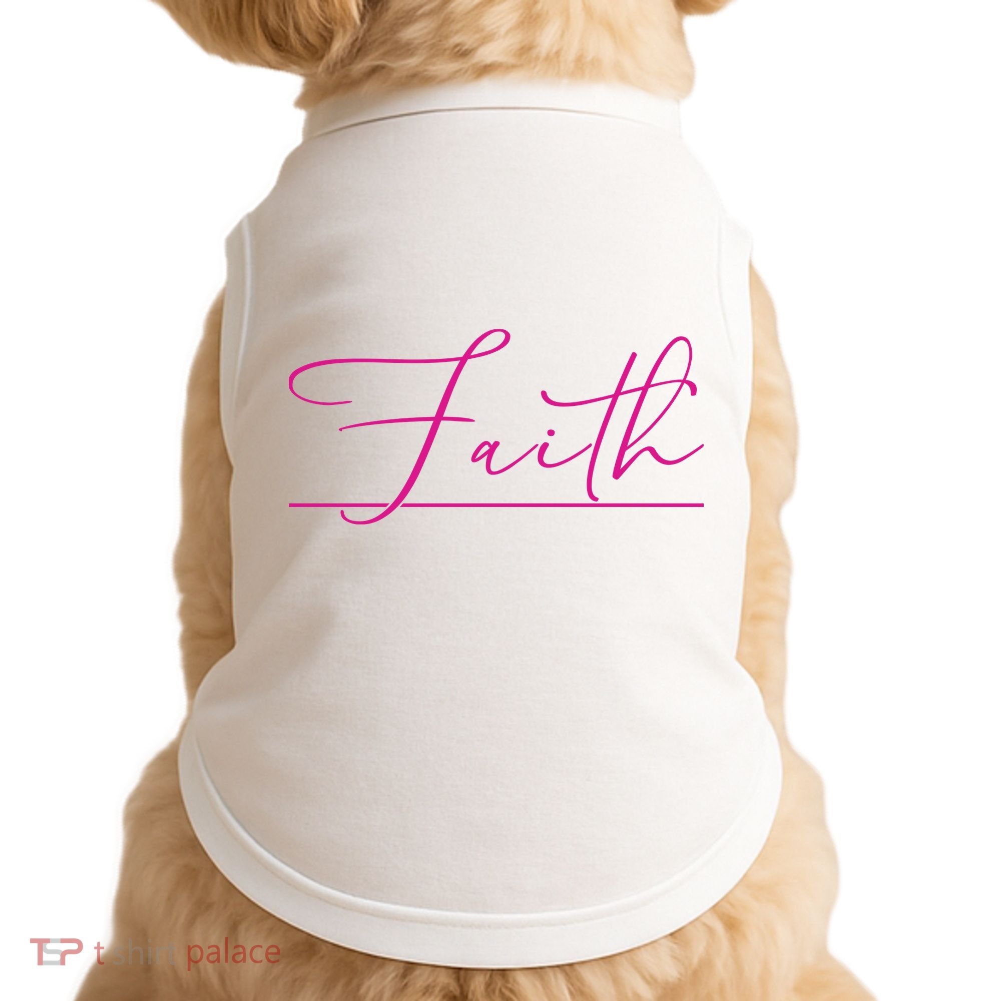 Faith Pink Christian Doggie Tank