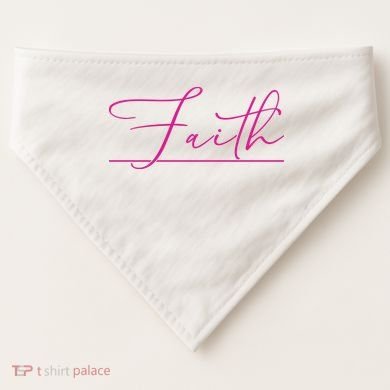 Faith Pink Christian USA-Made Doggie Bandana