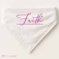 Faith Pink Christian USA-Made Doggie Bandana thumb 0