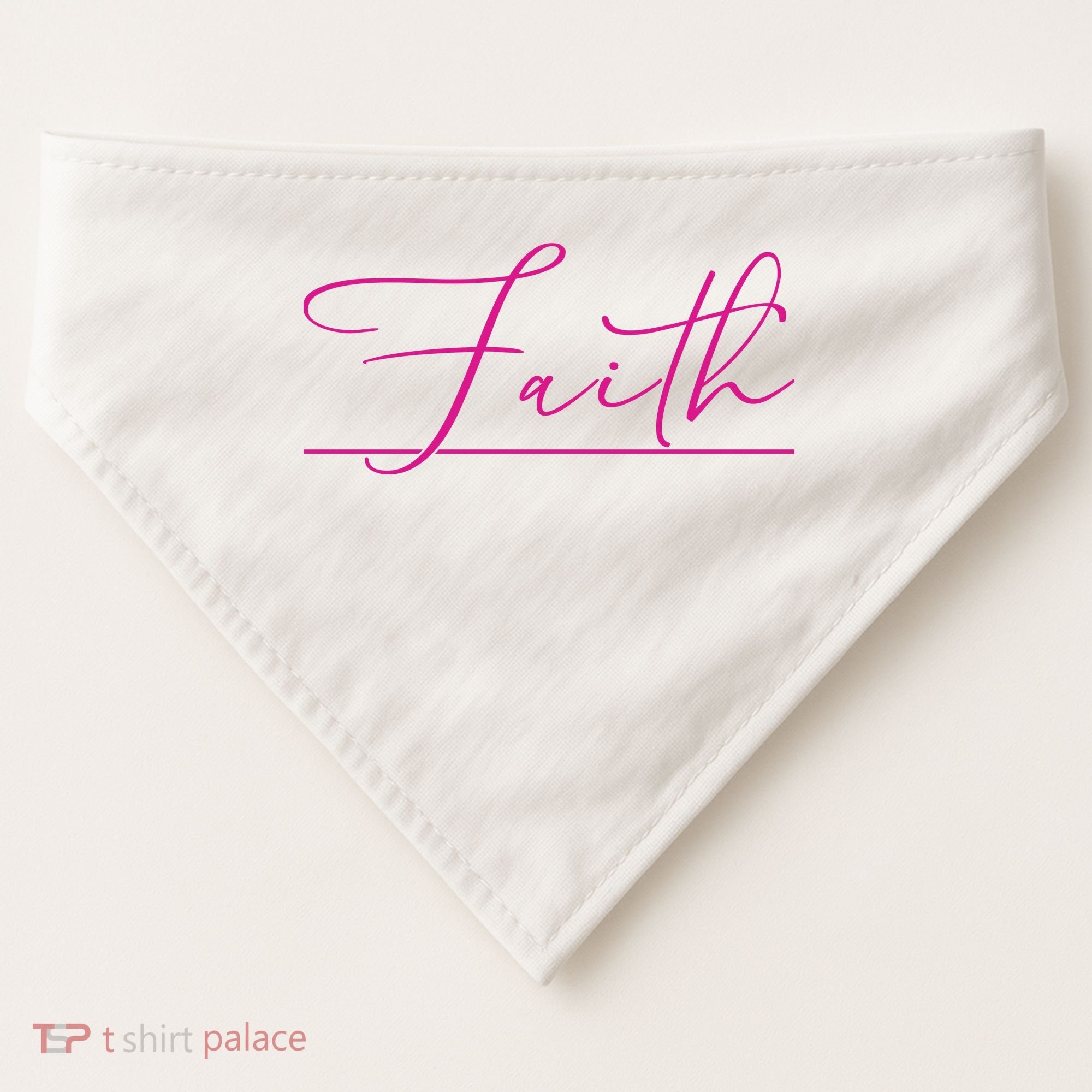 Faith Pink Christian USA-Made Doggie Bandana